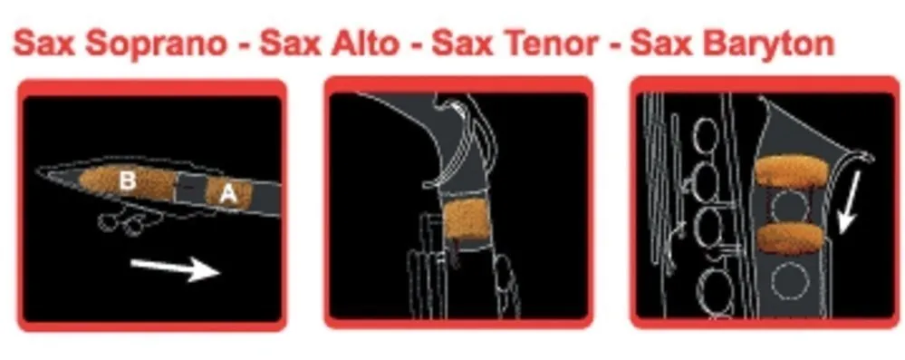Dämpfer Sopran-Saxophon mit 2 S-Bögen