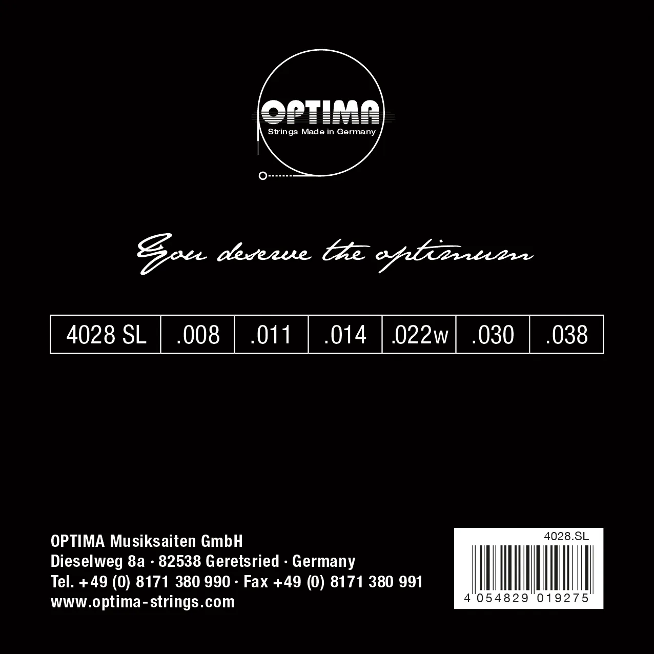 4028SL Chromsaiten E-Gitarre