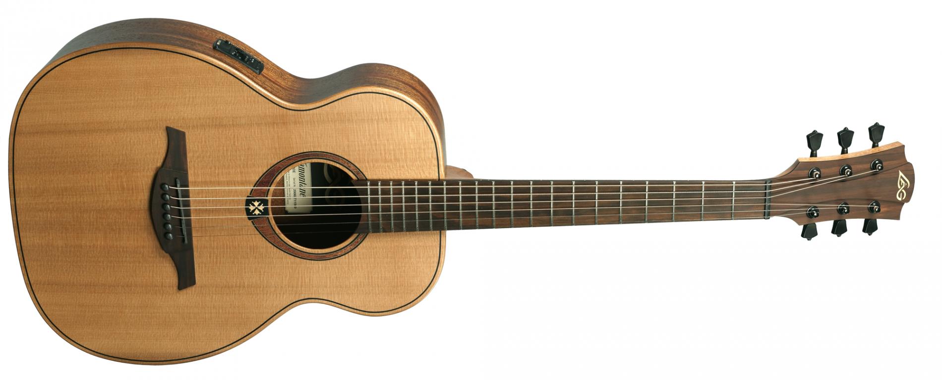 Reisegitarre mit Pickup und massiver Zederndecke
