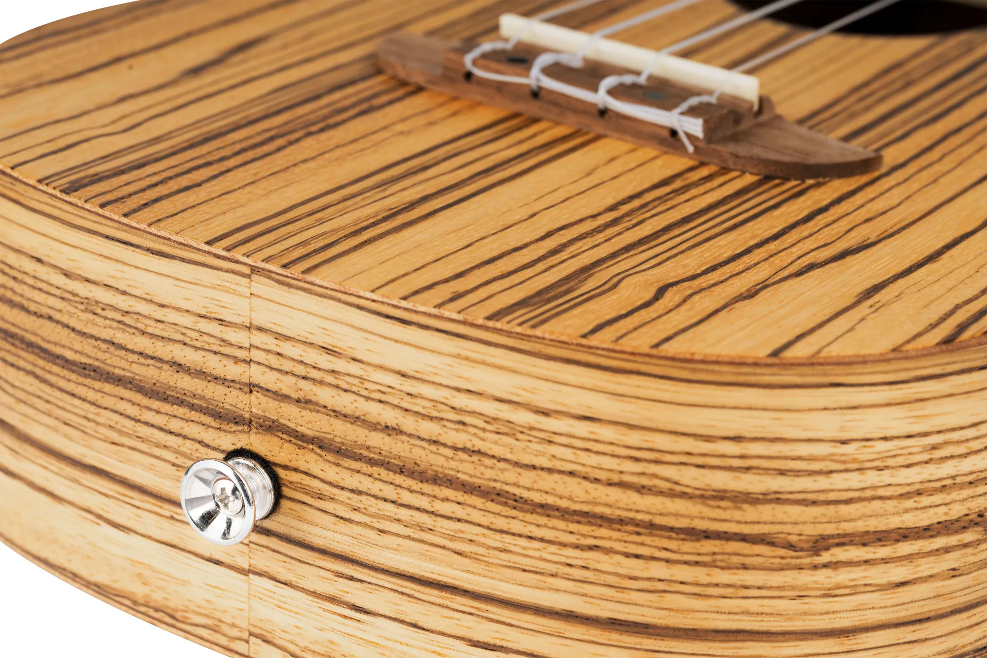 Konzert-Ukulele Natur Zebraholz inkl. Tasche