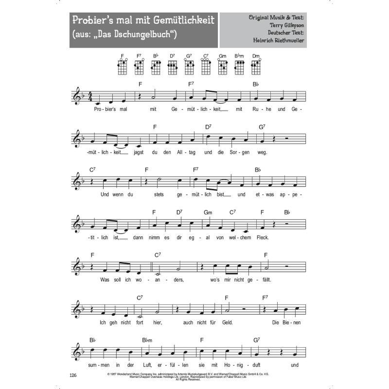100 Kinderlieder für Ukulele