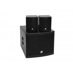 OMNITRONIC Set MOLLY-12A Subwoofer aktiv + 2x MOLLY-6 Top 8 Ohm, schwarz