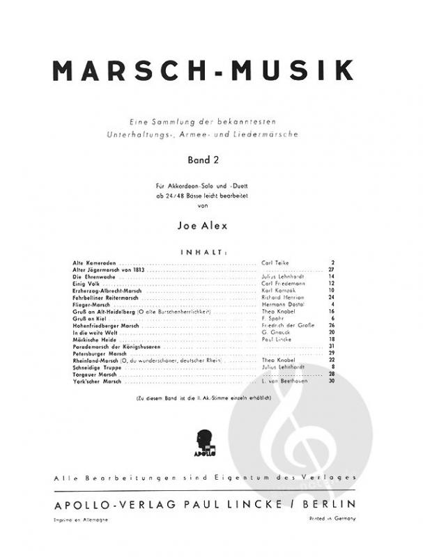 Marsch Musik für Akkordeon 2