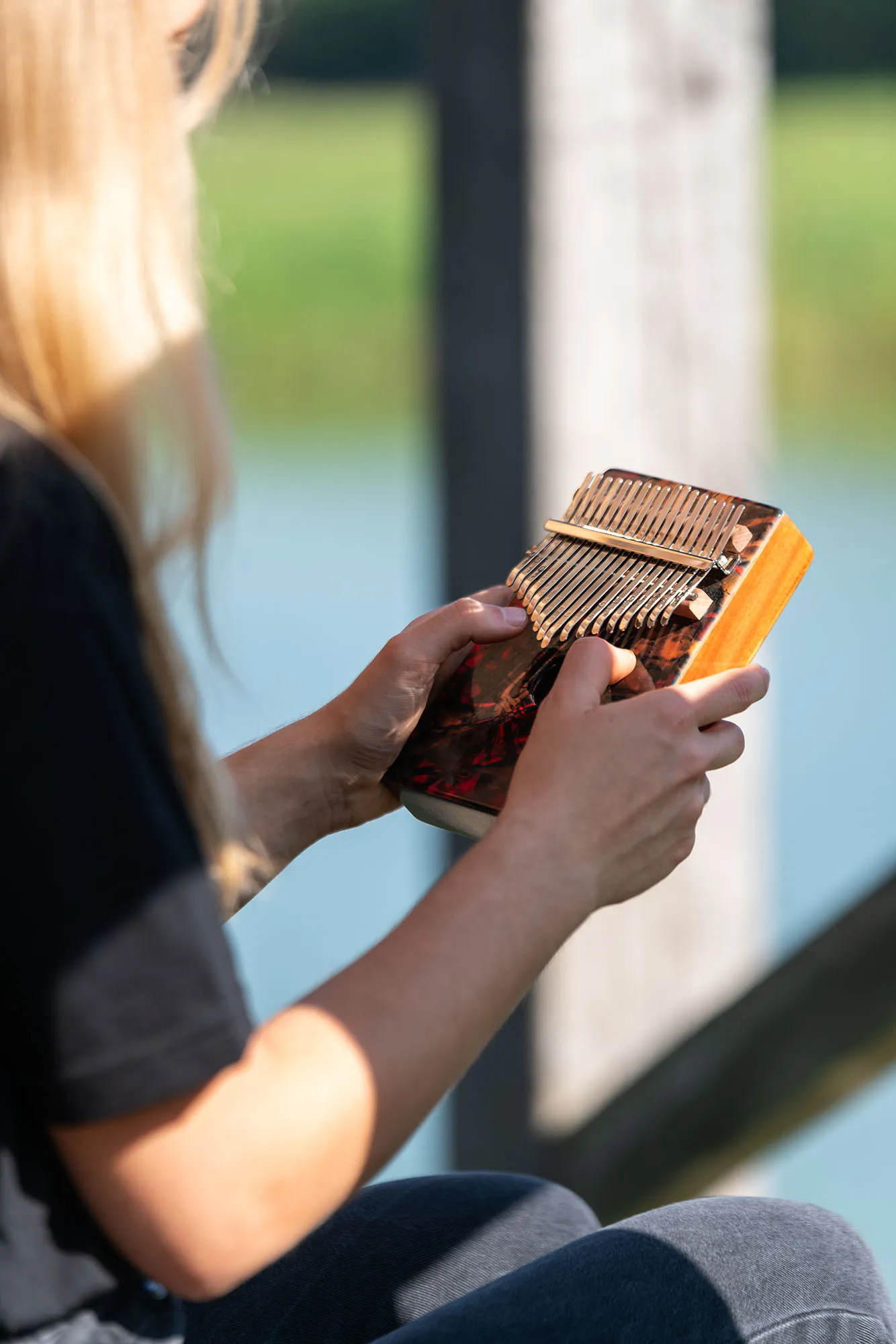 Sound Hole Designer Kalimba - Lava