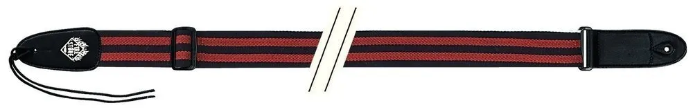 Gitarrengurt Cotton-Edition schwarz/ rot