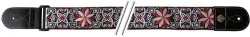 Gitarrengurt Folk Jacquard Red-White