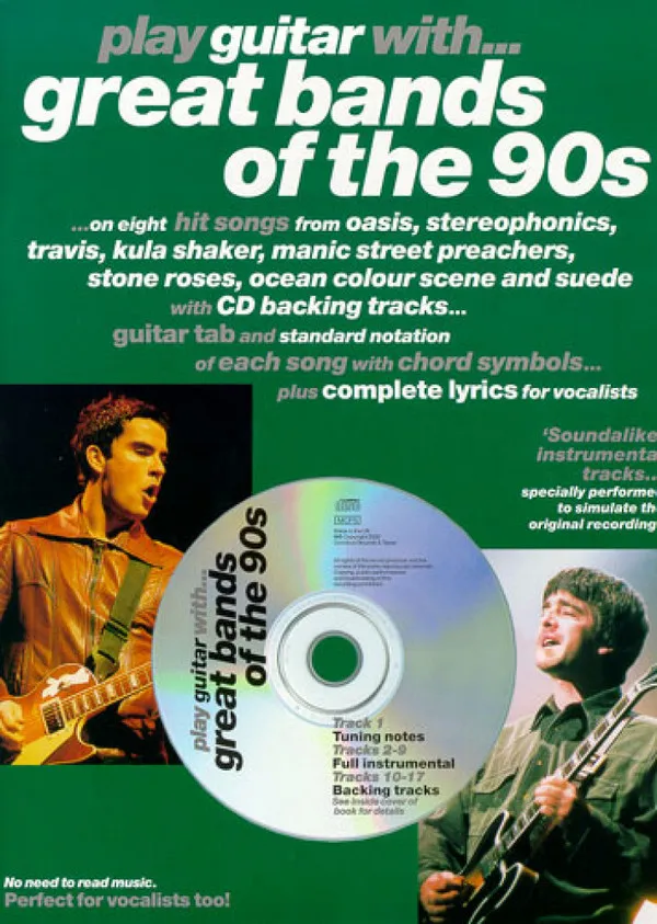 PLAY GUITAR WITH GREAT BANDS OF THE 90S (+CD)