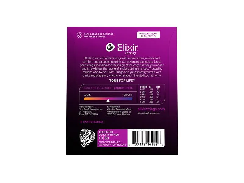 Saiten 013-053 - Phosphor Bronze NANOWEB®, HD Light
