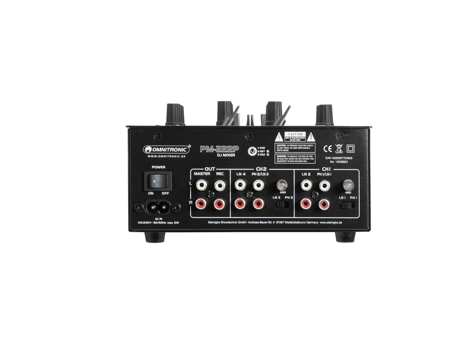 PM-222P 2-Kanal-DJ-Mixer mit Player