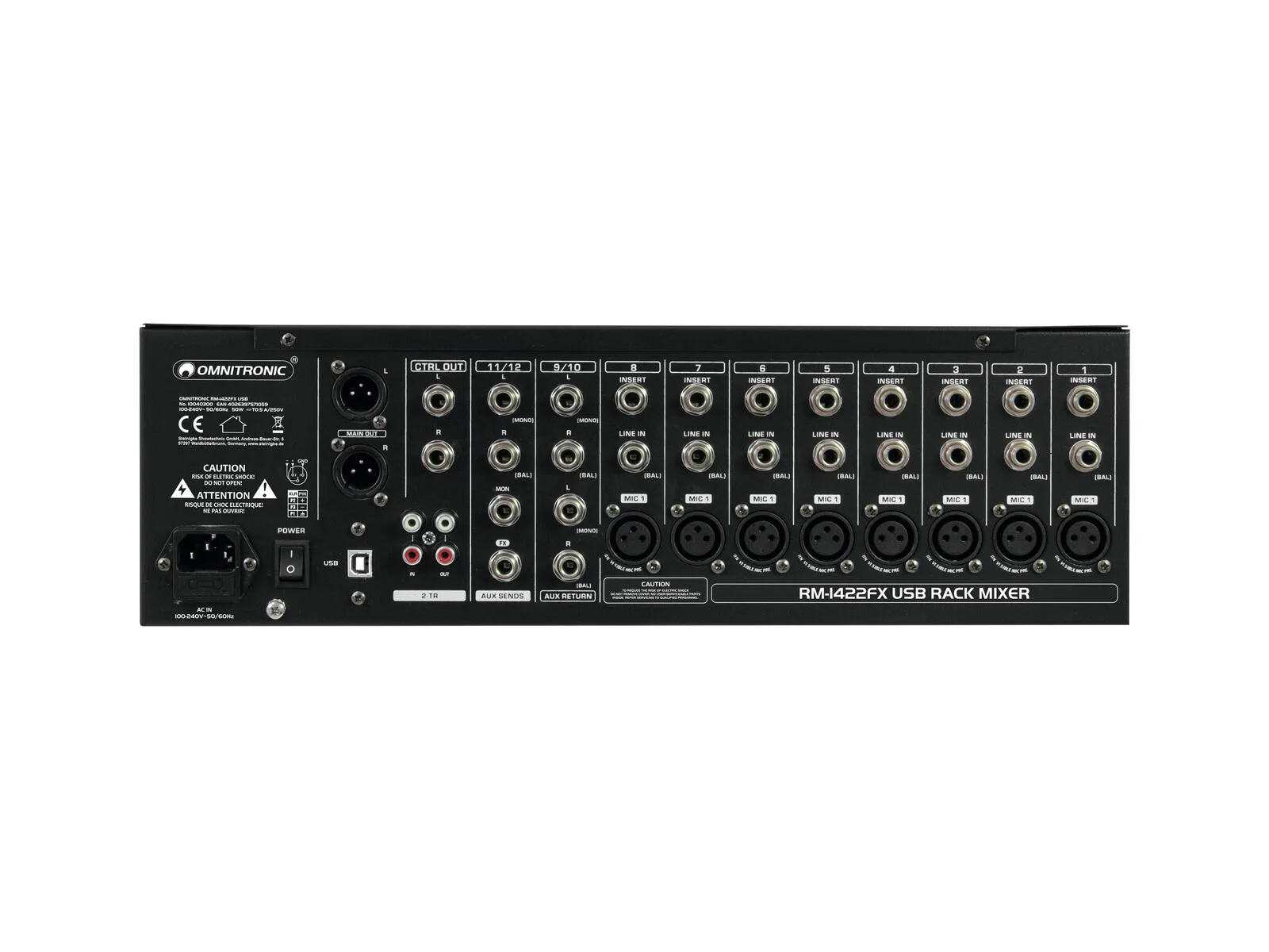 RM-1422FX USB Rack-Mixer
