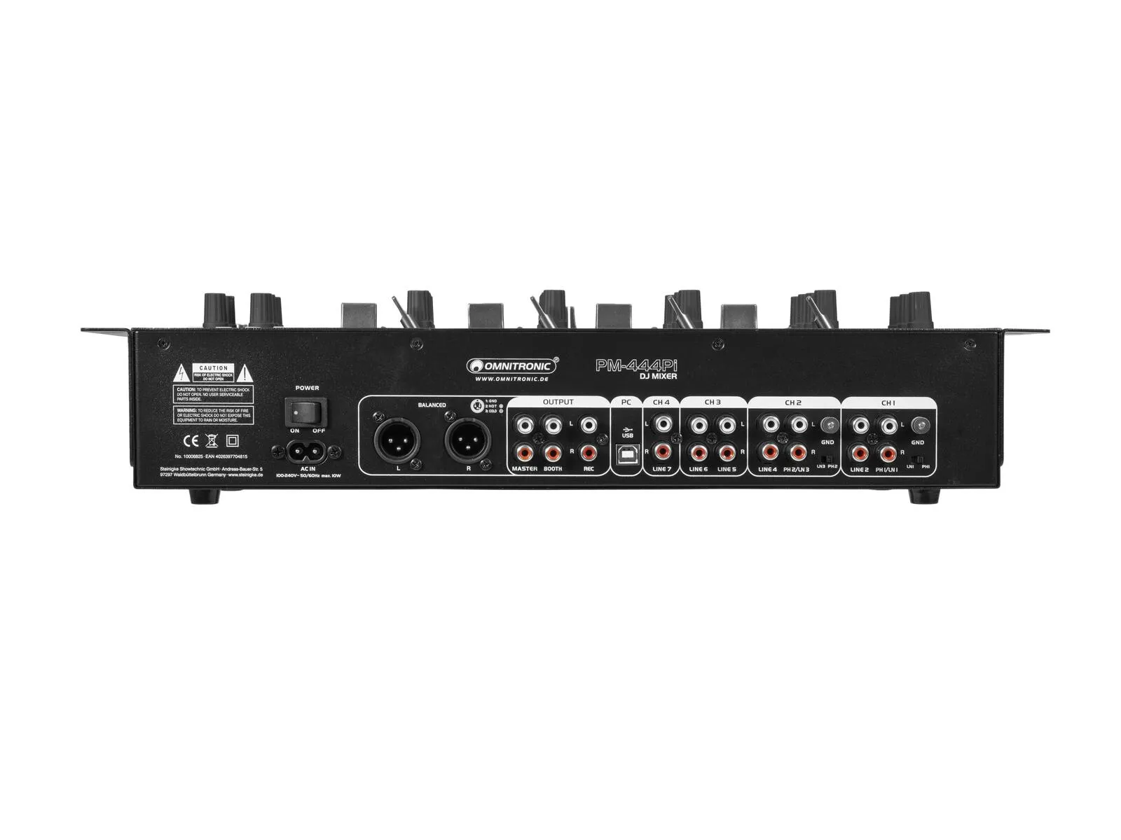 PM-444Pi 4-Kanal-DJ-Mixer