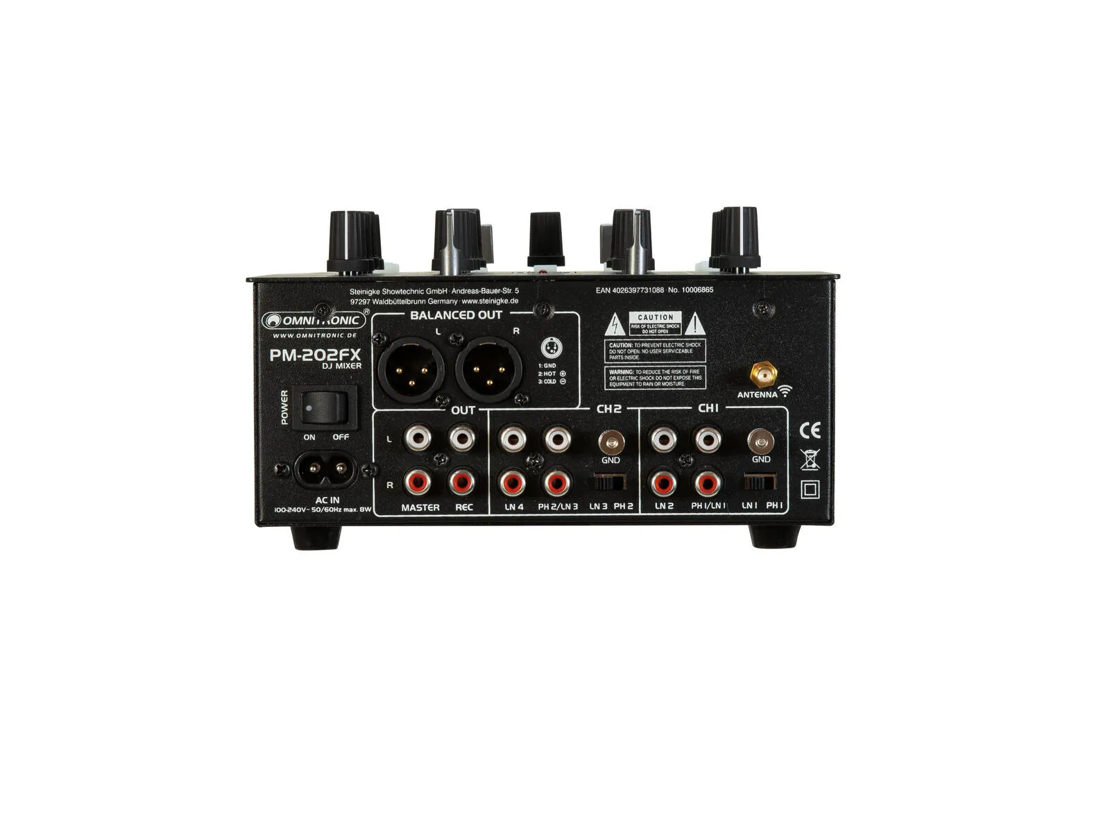 PM-202FX 2-Kanal-DJ-Mixer