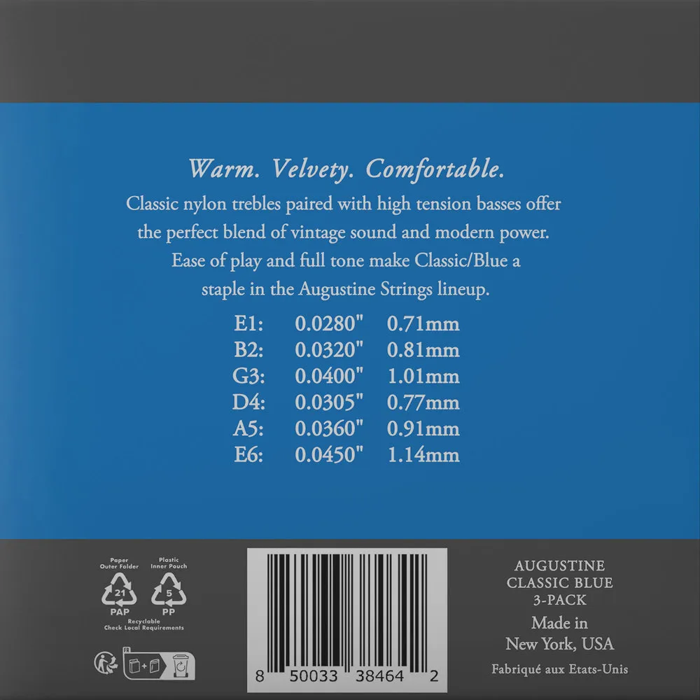 3 x Satz Classic Blue