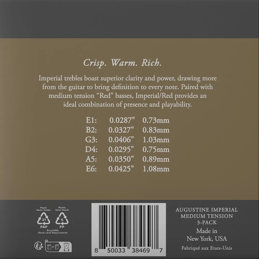 3 x Satz Imperial Red medium