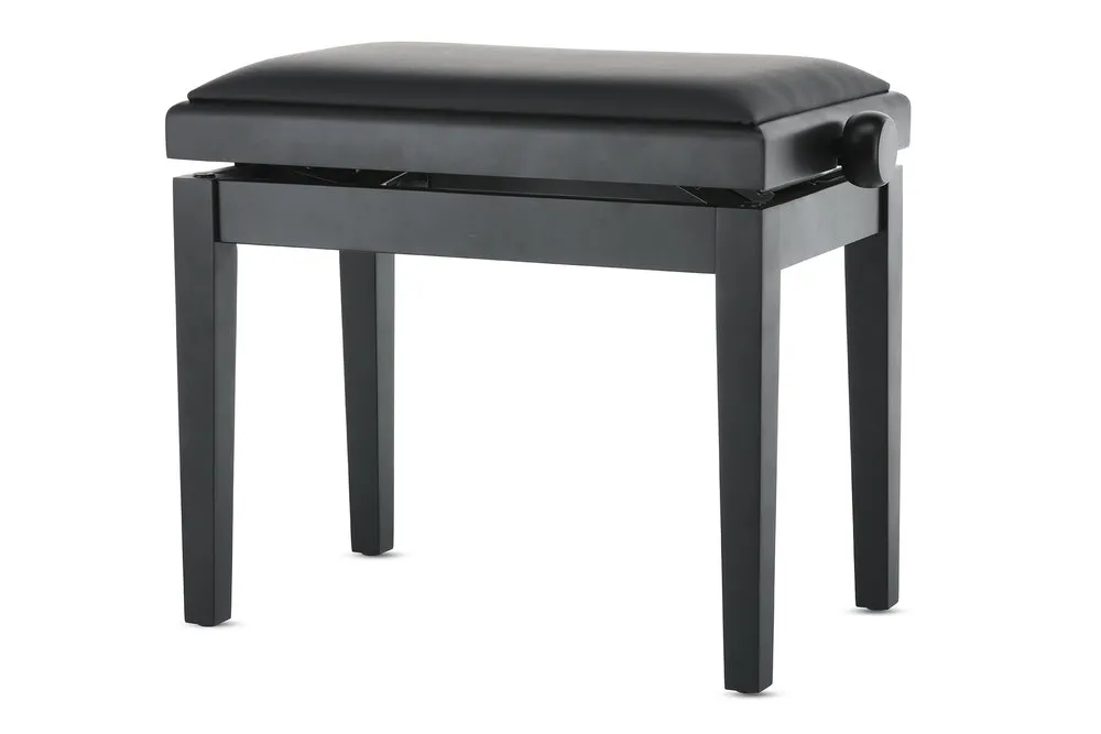 Pianobank Deluxe Vinyl Schwarz matt