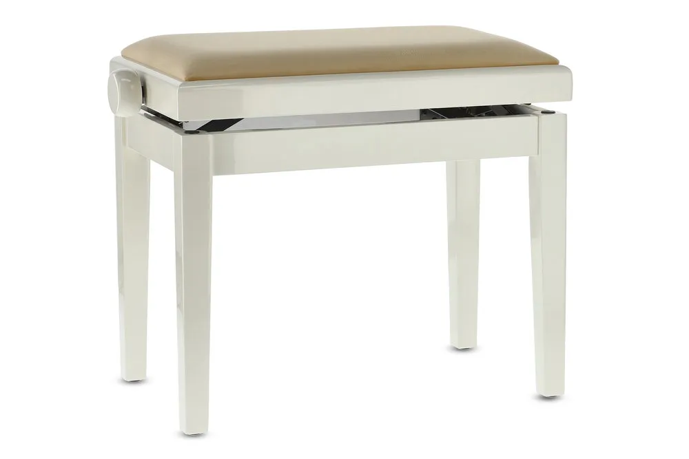 Pianobank Deluxe Elfenbein hochglanz