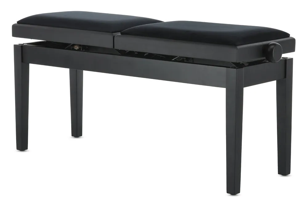 Pianobank Deluxe Double Schwarz matt