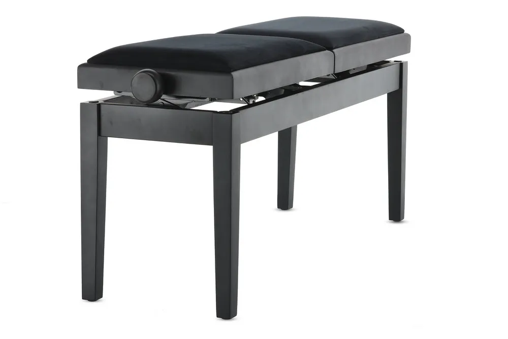Pianobank Deluxe Double Schwarz matt
