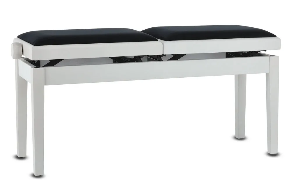 Pianobank Deluxe Double Weiß matt