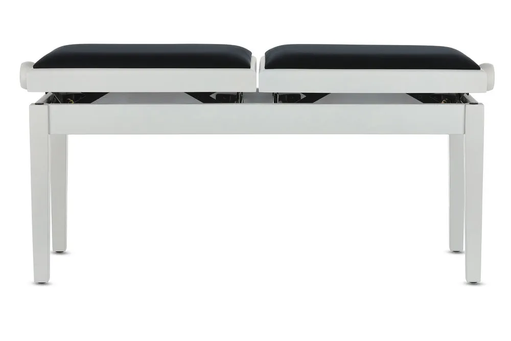 Pianobank Deluxe Double Weiß matt