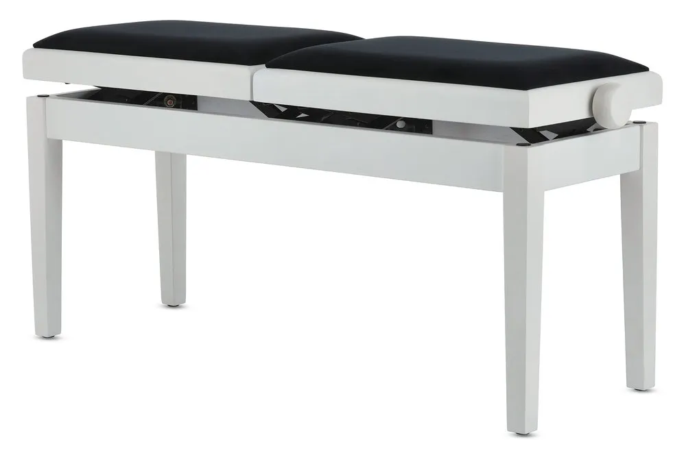 Pianobank Deluxe Double Weiß matt