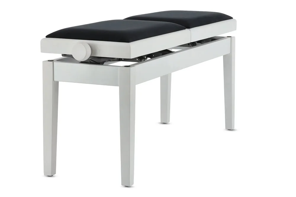Pianobank Deluxe Double Weiß matt
