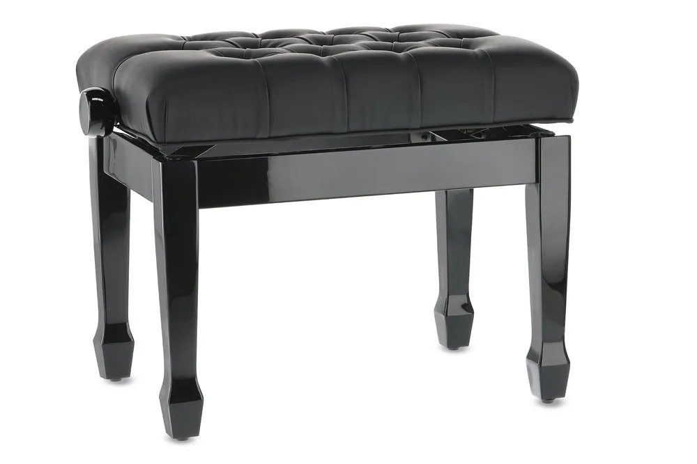 Pianobank Deluxe XL Schwarz hochglanz