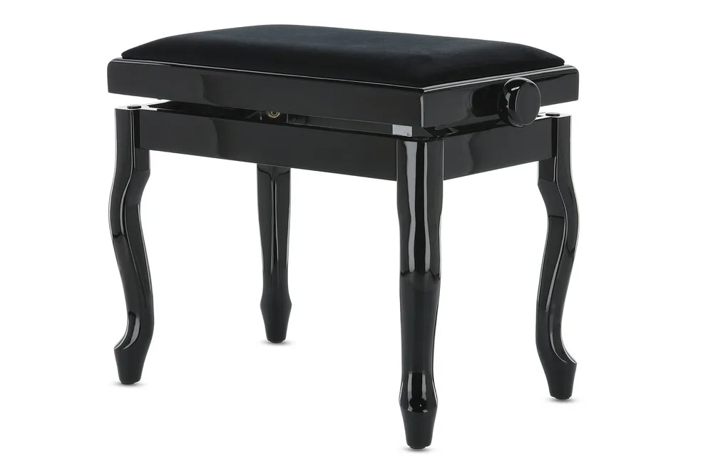 Pianobank Deluxe Classic Schwarz hochglanz