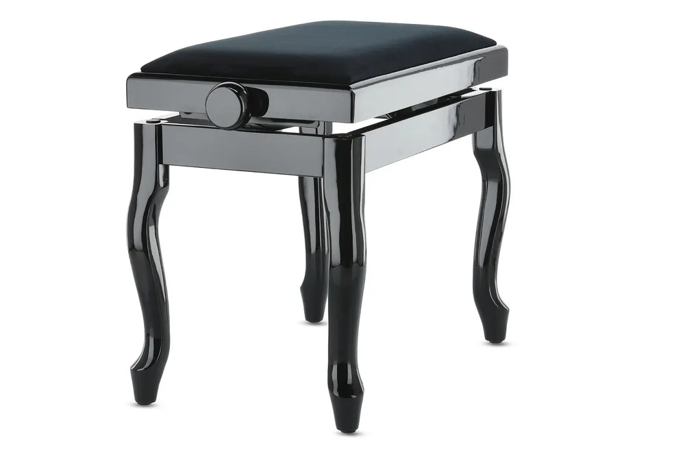 Pianobank Deluxe Classic Schwarz hochglanz