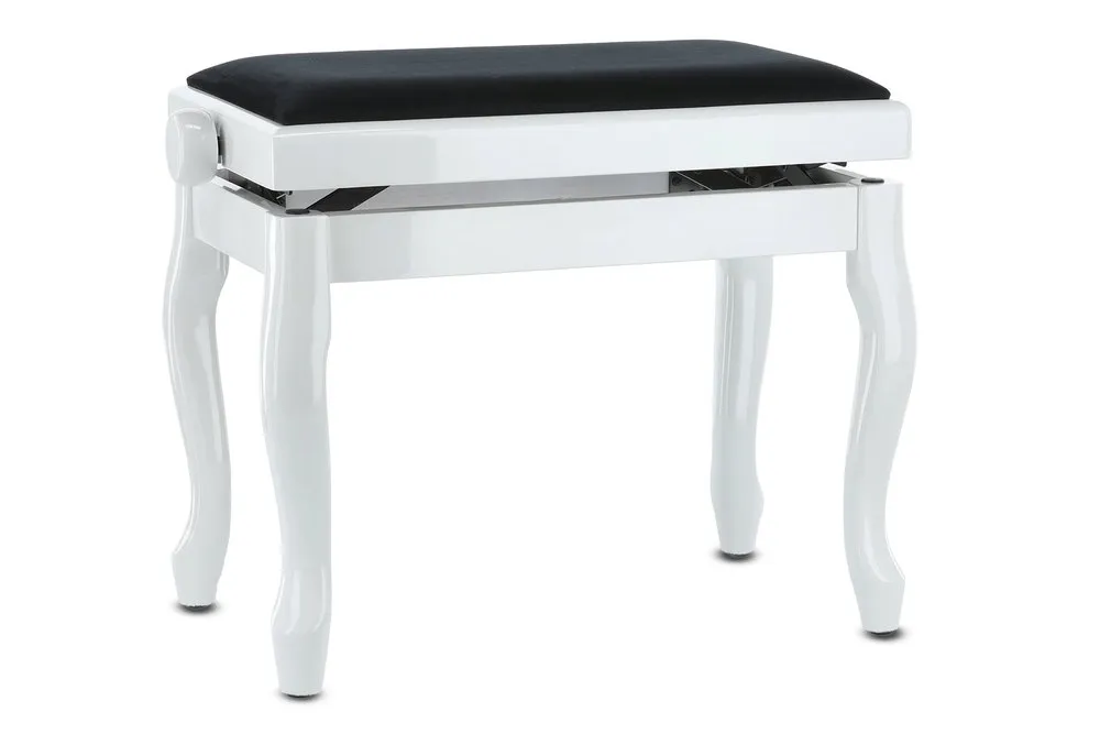 Pianobank Deluxe Classic Weiß hochglanz