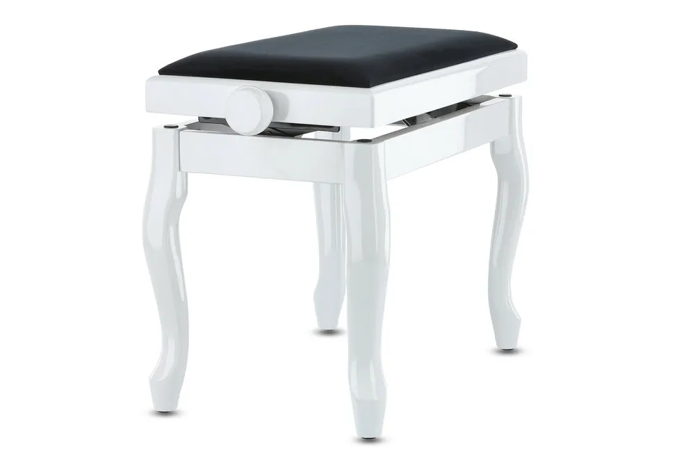 Pianobank Deluxe Classic Weiß hochglanz