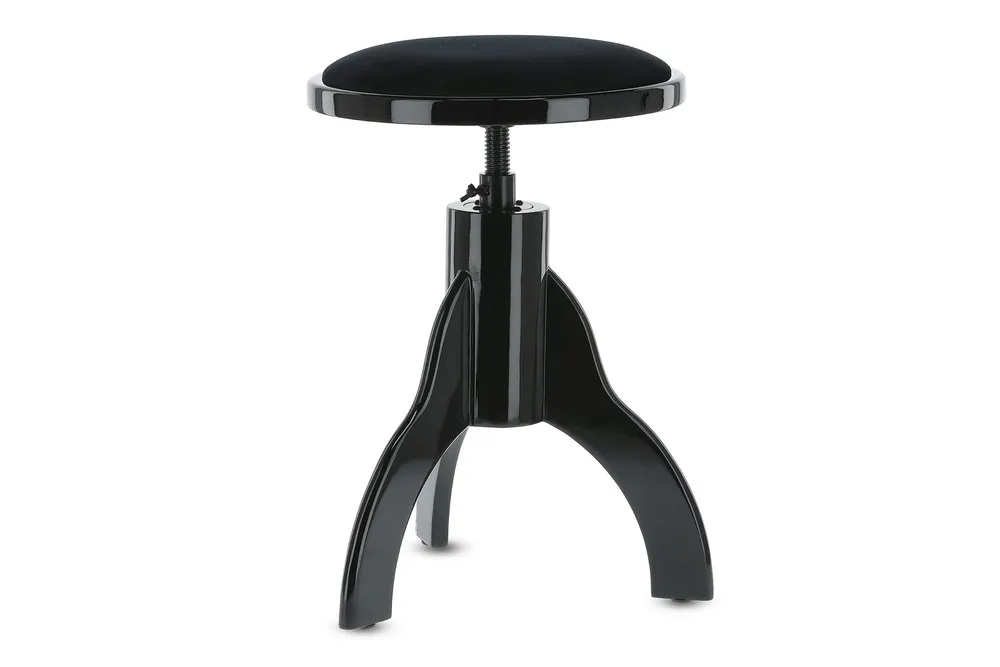 Pianostuhl Deluxe Schwarz hochglanz