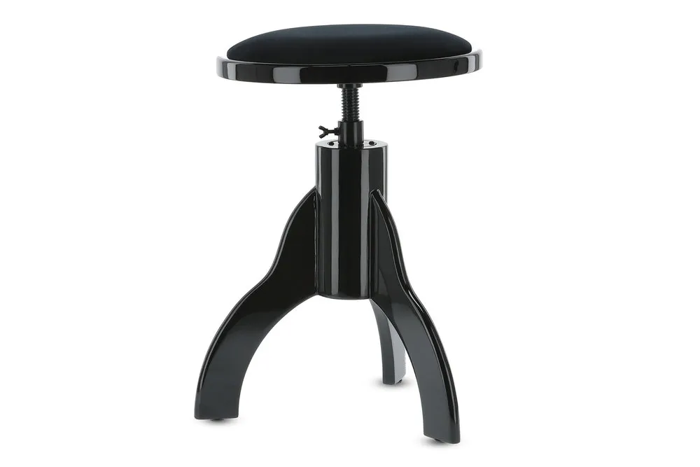 Pianostuhl Deluxe Schwarz hochglanz
