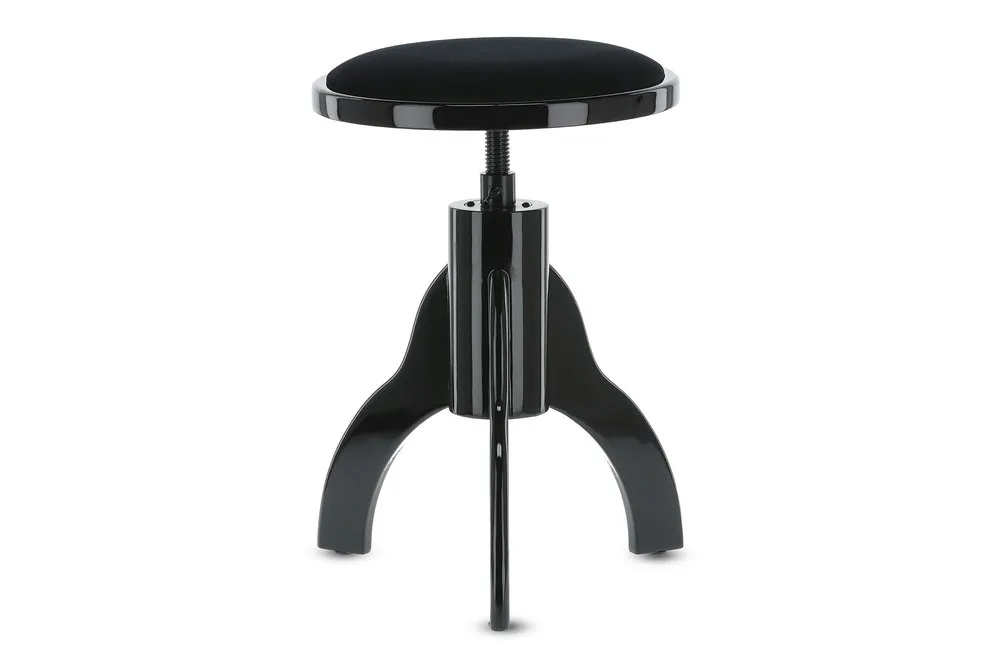 Pianostuhl Deluxe Schwarz hochglanz
