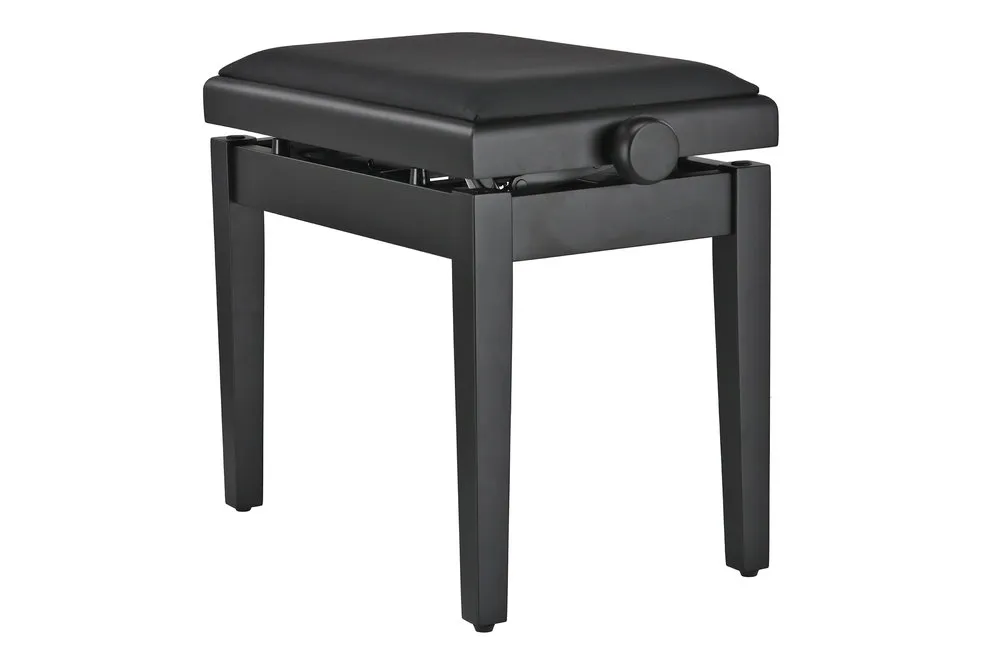 Pianobank Deluxe Autolift Vinyl Schwarz matt