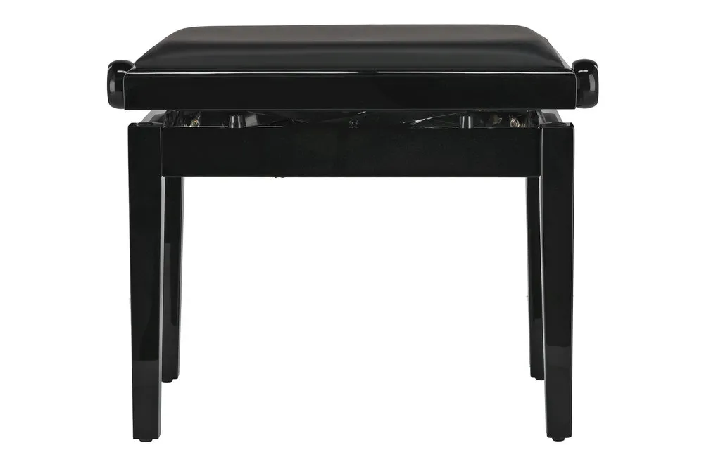 Pianobank Deluxe Autolift Vinyl Schwarz hochglanz