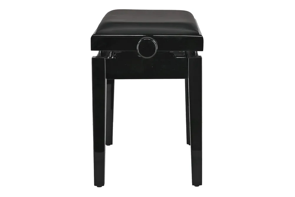 Pianobank Deluxe Autolift Vinyl Schwarz hochglanz