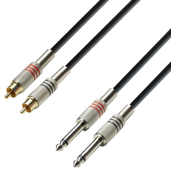 Audiokabel 2xCinch-2xKlinke 6m