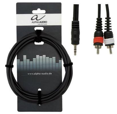 Y-Kabel Stereoklinke auf 2 x Chinch 3m